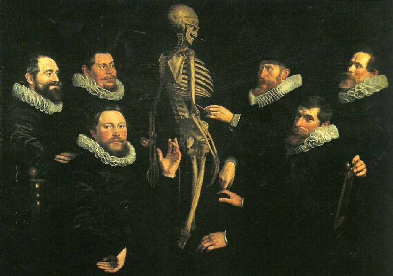 nicolaes eliasz pickenoy osteologilektion med dr. sebastiaen egbertsz oil painting picture